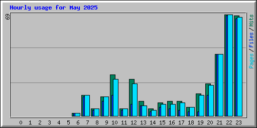 Hourly usage for May 2025