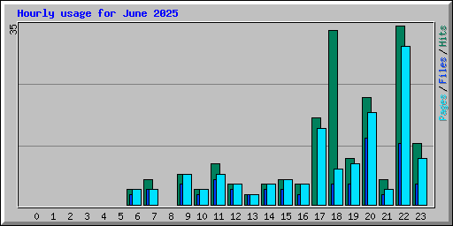 Hourly usage for June 2025
