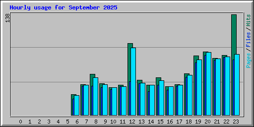 Hourly usage for September 2025