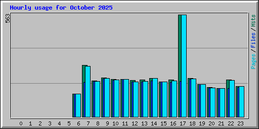 Hourly usage for October 2025